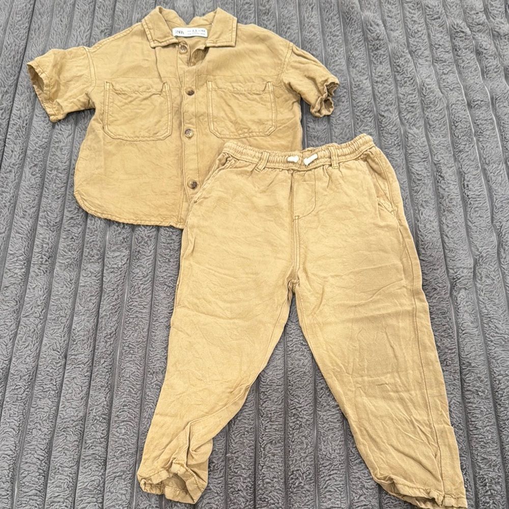 Zara Linen Blend Matching Set